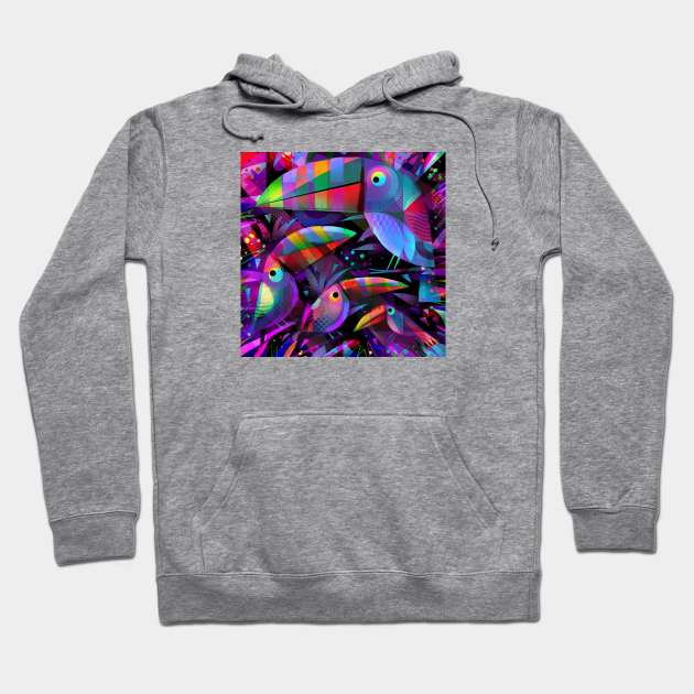 Tropical Birds Hoodie by Gareth Lucas